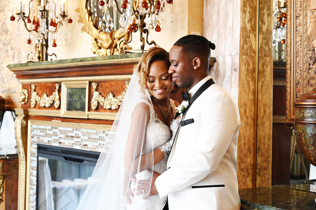 photographing people of color editorial couple portrait with warm indoor lighting and true skin tones