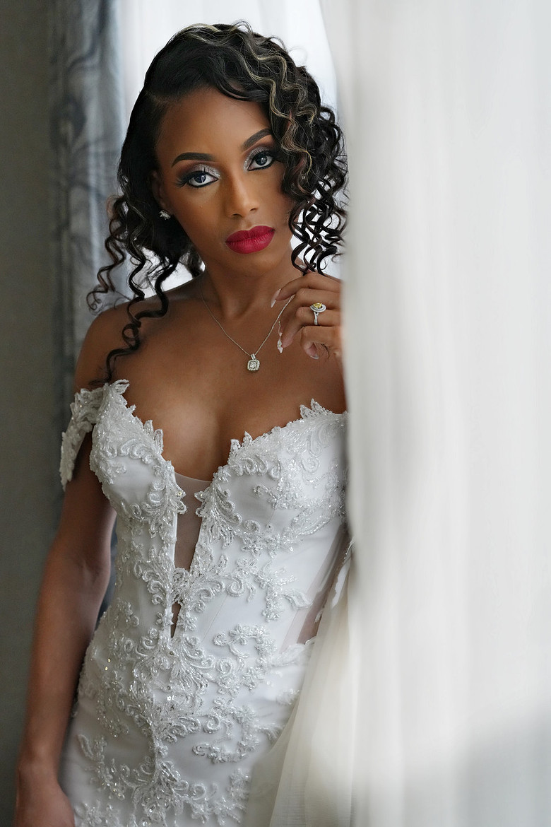photographing people of color bridal portrait with soft window light and true skin tones