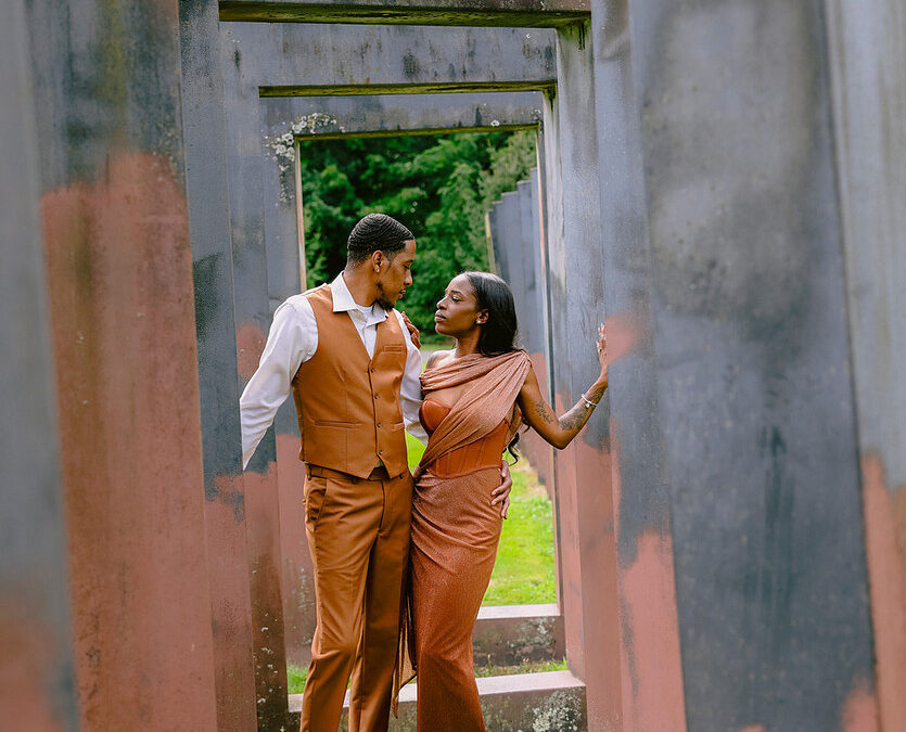 Enchanting Engagement Session at Brooklyn Botanical Gardens: Janae and Steven’s Love Story