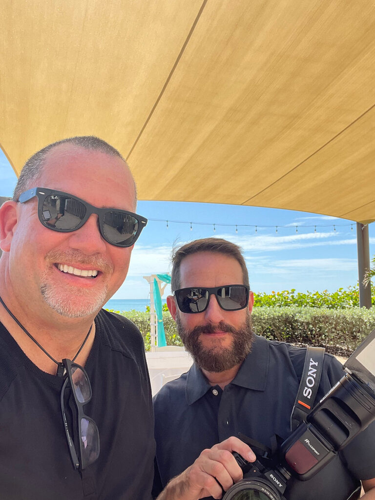 Doug Gordon and Evan Miami wedding Secret Gardens Patken Photographer full-time team