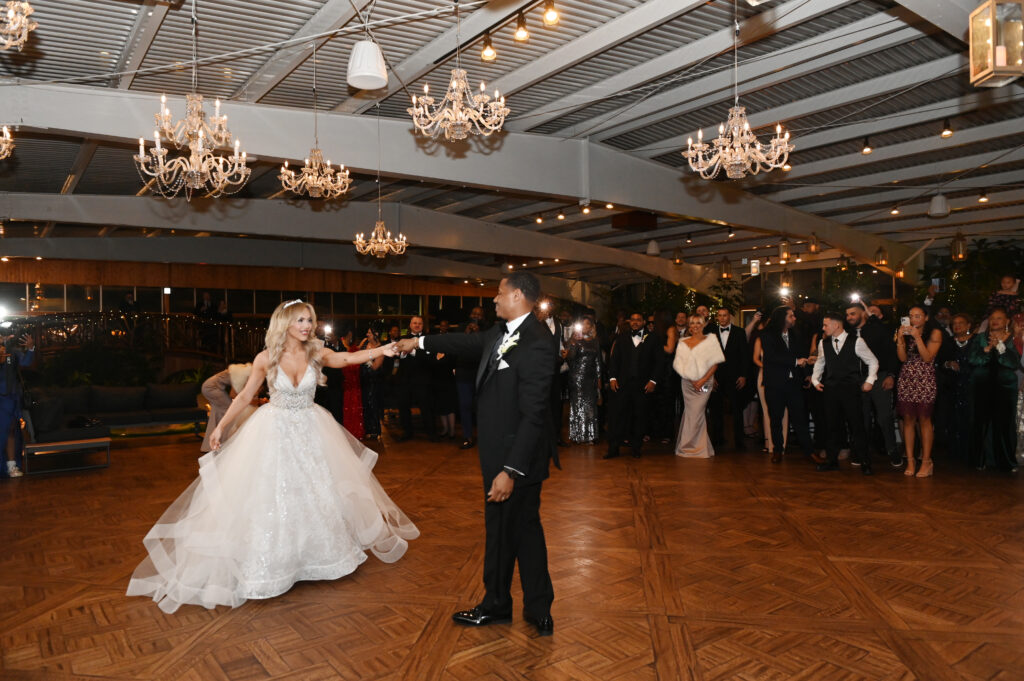 Reception formal dance moment at Flowerfield Long Island