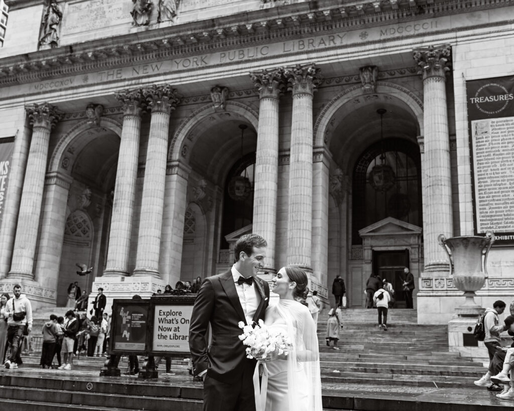 NYC Public Library wedding photos by Patken Photographer