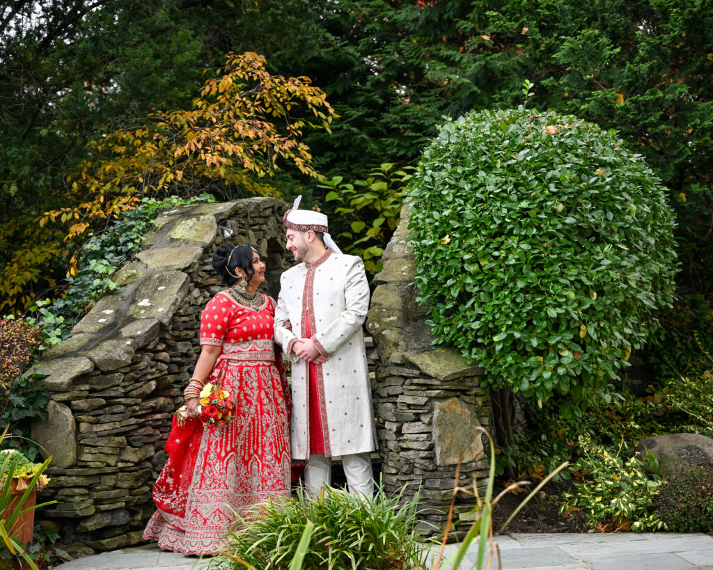 South Asian Bride and Groom Romantic photo at Westbury Manor